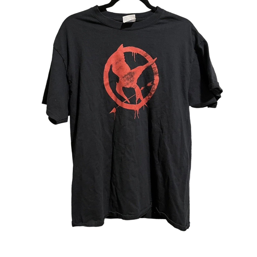 Shirt HUNGER GAMES Mockingjay 2 Promo Official LionsGate Cast & Crew Sz Large